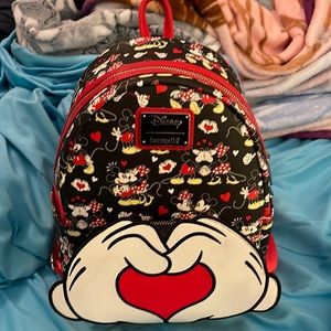 Disney loungefly Mickey and Minnie mini backpack